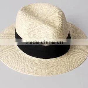 White Blank Straw Hat thumbnail-1