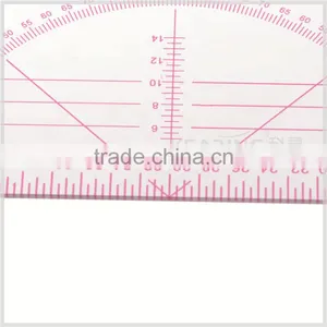 Kearing Triangular Plastic Scale Rulers 1/3 &1/4 &1/5 Sanwich Line Scale With a Protractor for Fashion Designing #8345 thumbnail-3