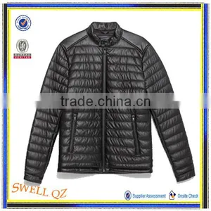 2016 Top Selling Newest Fashion Winter Clothes Mens Quilted PU Jacket thumbnail-1