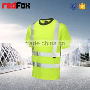 Man T-shirt Red Quality Reflective Safety T-shirt for Running Button T-shirts thumbnail-3