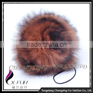 CX-A-54D Flower Design Fashion Hangings Real Rabbit Fur Keychain thumbnail-4