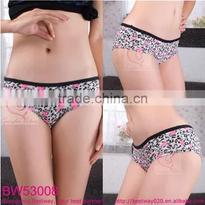 Hot Sale Full Sexy Photos of Girls Dresses Fashion New Sex Cotton Products Leopard Printing Panty thumbnail-1