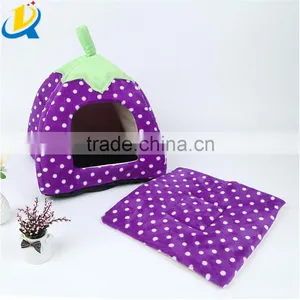 New Design Strawberry Shaped Cheap Good Quality Soft Dog Bed Wholesale thumbnail-3