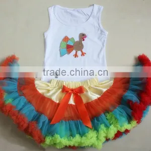 High Quality Tops+Skirt Turkey Thanksgiving Tutu Outfit thumbnail-1
