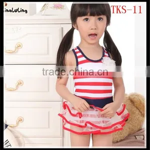Cute Swimwear Beachwear Sportwear Stripe One Piece thumbnail-1