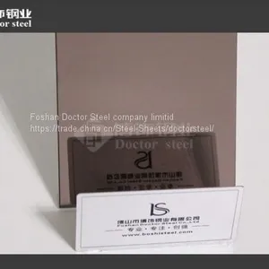304 Decorative Brown Golden Mirror Stainless Steel for Building Material thumbnail-3