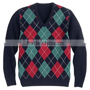 Latest Design Fancy Pullover Knitted Man Wool Sweater thumbnail-1