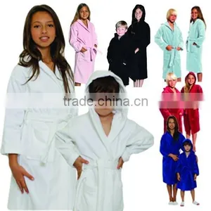 Kids Velour Hooded Bathrobe thumbnail-1