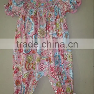 Paisley Smocked Bybble for Infant Girls thumbnail-1
