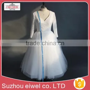 Applique Lace Short Lace Bridal Wedding Dress thumbnail-1
