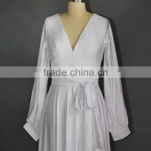 Long Sleeve White Wedding Dress/ Wedding Dress 2017 thumbnail-4