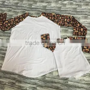 China Supplier Design Adorable Mother and Daughter Clothing Mommy and me Raglan Shirt thumbnail-1