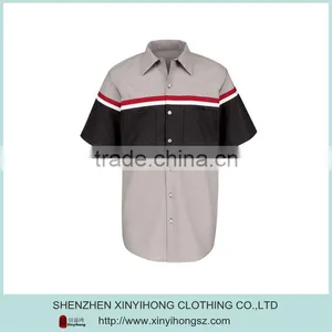 Contrast Colors Short Sleeve Men Fashion Designer Shirts Wholesale thumbnail-1