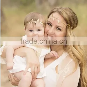 2 Colors Leaf Headband, Leaf Headband for Both Mom and Kids, Mom & Kids Headband thumbnail-2