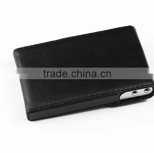 Leather Business Credit Card Holder Case Black Upright Leather Name Credit Business Card Case Holder thumbnail-3