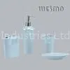 Customized 6 Piece Conique Nuance Blue Ceramic Bathroom Sets for Decoration thumbnail-1