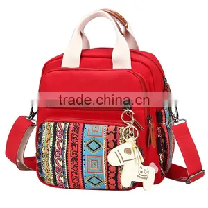 Wholesale Red Color Women's Backpack With Zipper thumbnail-3