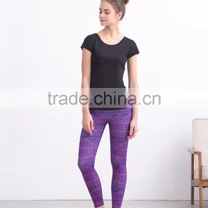 Women Active Wear Strap Short Sleeve Yoga Tees thumbnail-3