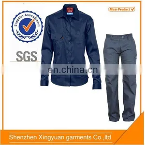 Womens Safety Track Suits Workwear Safety Reflective Shirts and Pants Design for Work Clothes thumbnail-6