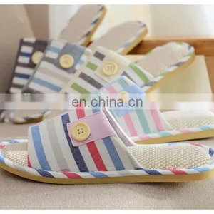 Wholesale Linen Women Slippers Linen Embroidered Slippers Indoor 2016 thumbnail-2