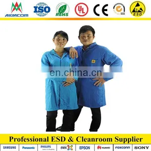 Jacket Type, 5mm Grid White Poly/cotton Anti-static Smock thumbnail-2