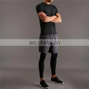 Black Stretch Short Sleeve Sports Custom Tee Shirt thumbnail-3