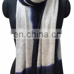 Ombre Herringbone Pashmina Wool Shawl SMH thumbnail-2