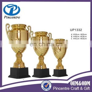 Wholesale Custom Electroplating Soccer Awards Metal Football Sport Trophy Made in China thumbnail-4