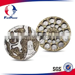 Spinning Compass Geocaching Coin in Jewlery Quality thumbnail-1