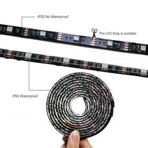 USB LED Strip 5050 RGB With Corner Connector 1M 2M Flexible Strip Light RGB PC TV Background Lighting With Adhesive Tape thumbnail-4