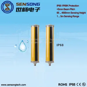 SENSONG Barrier Sensor Waterproof Safety Light Curtain IP69K 24V NPN PNP Relay thumbnail-1