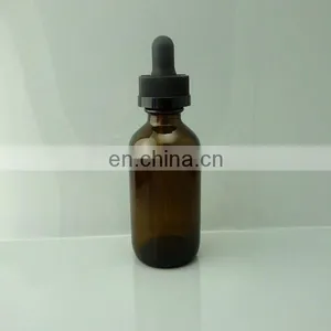 30ml Amber Boston Round Glass Bottles With Black Dropper Child Proof thumbnail-2