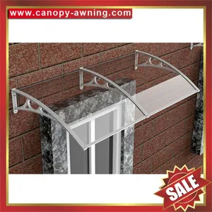 Hot Sale House Door Window Diy pc Polycarbonate Awning Canopy Shelter Canopies Shield Cover Shield With Aluminum Alu Bracket Support Arm thumbnail-1