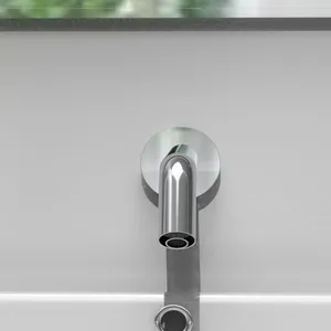 Basin Sink Mixer Tap Automatic Bathroom Sink Faucet Automatic Shut Off Faucets thumbnail-2