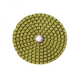 7 Steps 4 Inch Resin Bond Flexible Diamond Wet Polishing Pads For Granite White Straight Type thumbnail-1