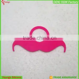 Promotion Identification Silicone Beard Wine Glass Marker/Wine Glass Charms/Plastic Glass Clip thumbnail-5