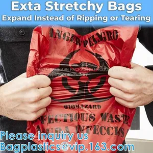 BIOHAZARD AUTOCLAVABLE,ASBESTOS, MEDICAL WASTE DISPOSAL SACKS, PATIENT BELONGING,SPECIMEN SAMPLING BAG thumbnail-3