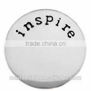 Letters Alphabet Plates Fashion Jewelry Made in China LARGE SILVER Floating Locket Plate thumbnail-1
