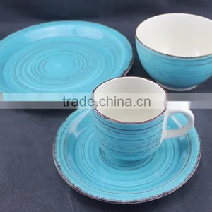 Stoneware Hand Painted Dinnerware Set With Cheap Price and Good Quality thumbnail-4