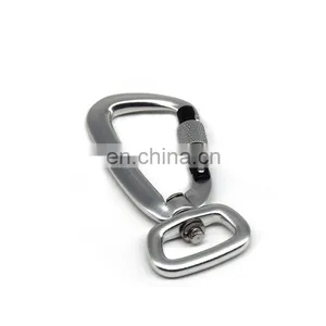 Wholesale Custom Camping Sling Swivel Carabiner Hook With Screw Lock thumbnail-1