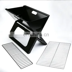 Custom Wholesale Outdoor Easily Assembled Folding Grill Camping Portable Charcoal BBQ Grill Parrillas Portatil Barbacoa thumbnail-4