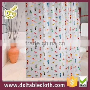 Water Proof White Stripe Shower Curtain thumbnail-1