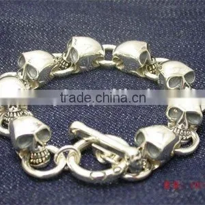 Sterling Silver Bracelet With Punk Style ORDER-11245 B(Custom Design) thumbnail-1