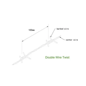 Factory Supply 500 Meters Galvanized Steel Barbed Wire Per Roll for Farm Mountain Prison Wall Protection thumbnail-2