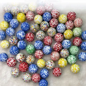 14mm and 16mm White and Black Porcelain Glass Marbles Are Used for Decorating the Game Console Fish Tank. thumbnail-1