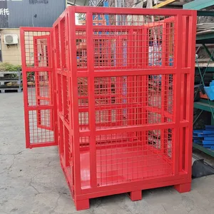 Detachable Double‑Door Cage Box, Metal Mesh Material Cage, Stackable Warehouse Turnover Cage Box, Non‑Standard Customization thumbnail-2