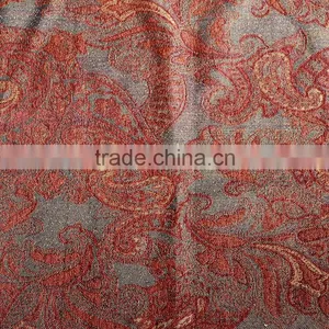 Red Jacquard Sofa Fabric Polyester Microfiber Fabric thumbnail-2