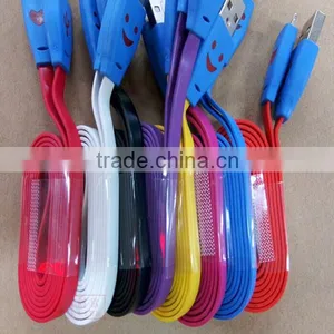 New 2015 LED Smiley Face Micro USB Cable for IPhone 6s 6G 5G thumbnail-1