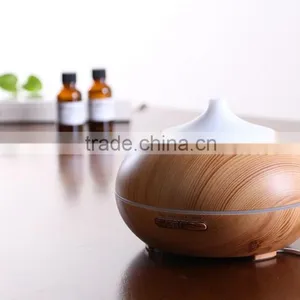 300ml Aroma Essential Oil Diffuser,Amazon Wood Grain Ultrasonic Cool Mist Whisper-Quiet Humidifier With Color LED Lights thumbnail-4
