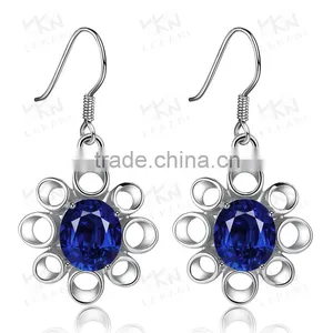 Christmas 18K Gold Plated Tourmaline Zircon Earrings Wholesale thumbnail-5